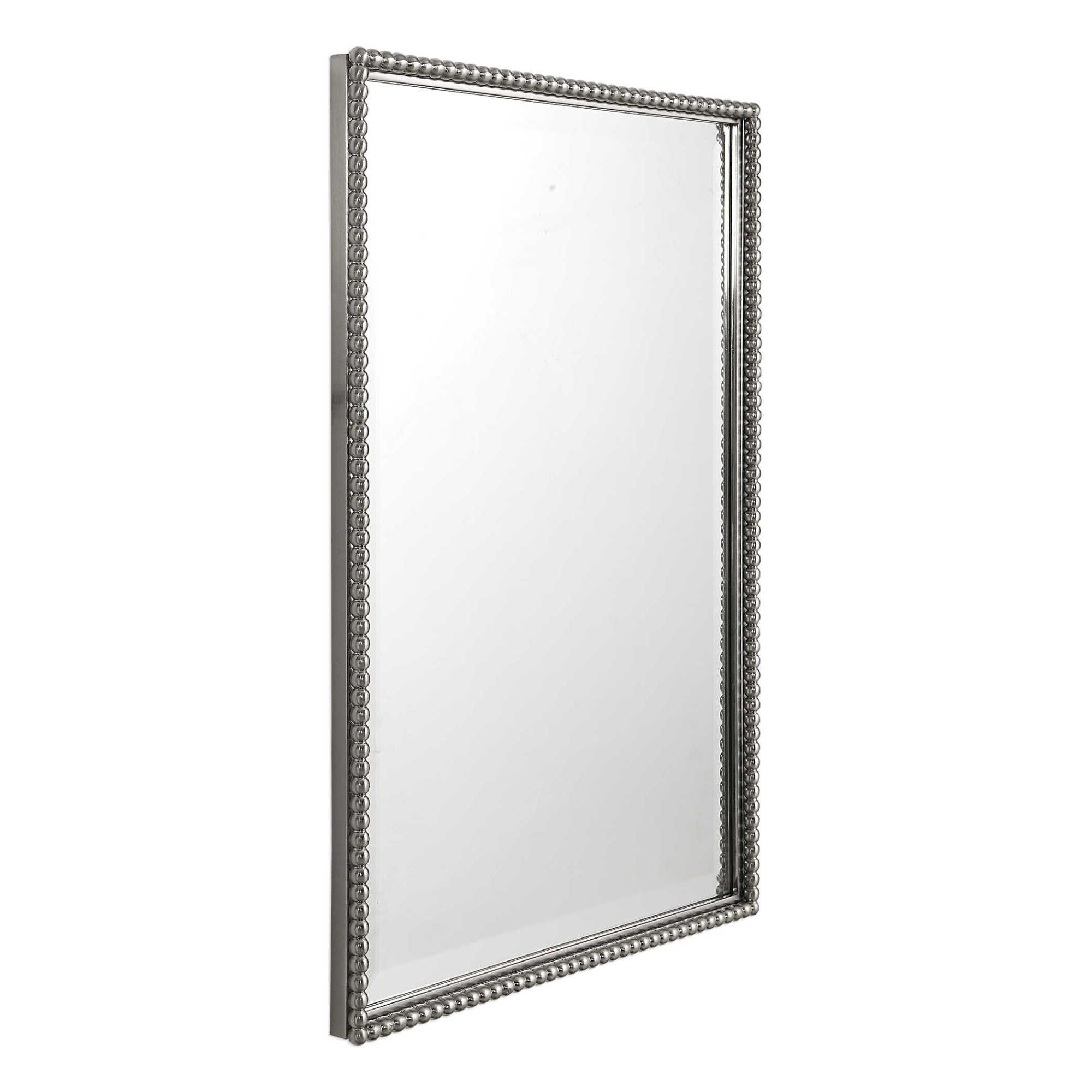 Uttermost 01113 Nickel Sherise Rectangle Rectangular Mirror | Ebay Throughout Brushed Nickel Rectangular Wall Mirrors (View 9 of 15)