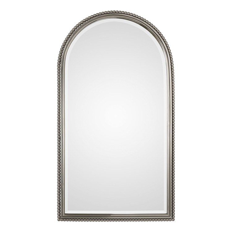 Uttermost 09374 Sherise Arch Wall Mirror | Arch Mirror, Brushed Nickel For Oxidized Nickel Wall Mirrors (View 3 of 15)