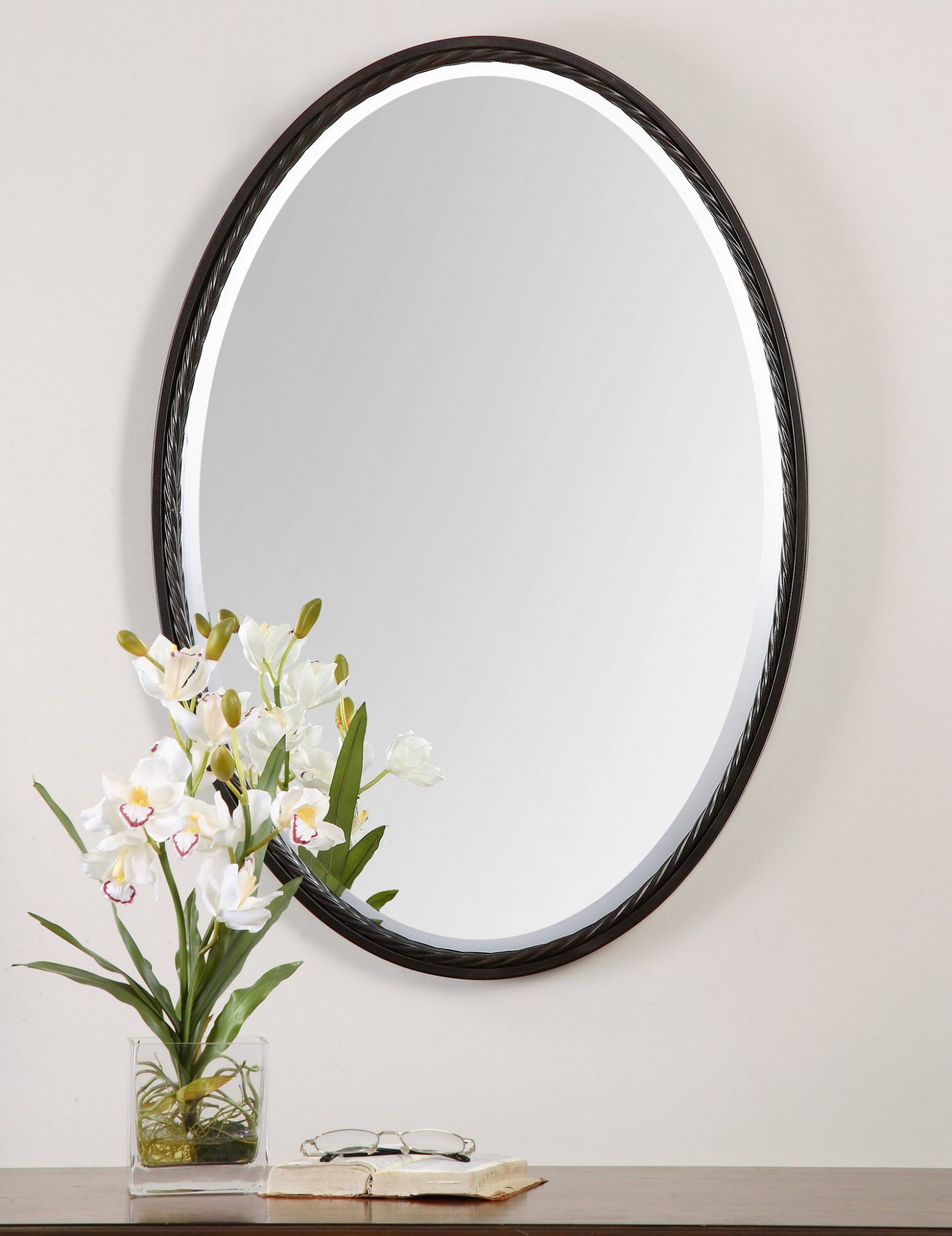Uttermost Casalina Oil Rubbed Bronze Oval Mirror – Sacksteder'S For Oil Rubbed Bronze Finish Oval Wall Mirrors (View 15 of 15)