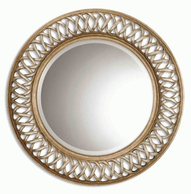 Uttermost Entwined Antique Gold Mirror Ut 14028 B Inside Antique Gold Scallop Wall Mirrors (View 14 of 15)