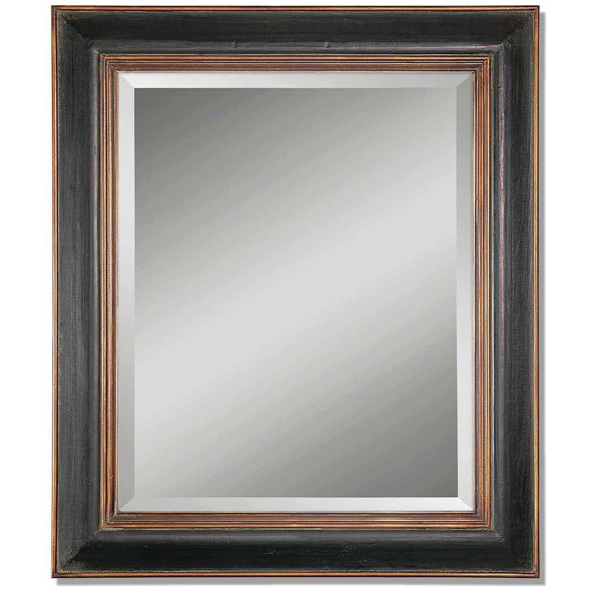 Uttermost Fabiano Black Wood Mirror 07023 B | Wood Mirror, Wood Wall For Black Wood Wall Mirrors (View 2 of 15)
