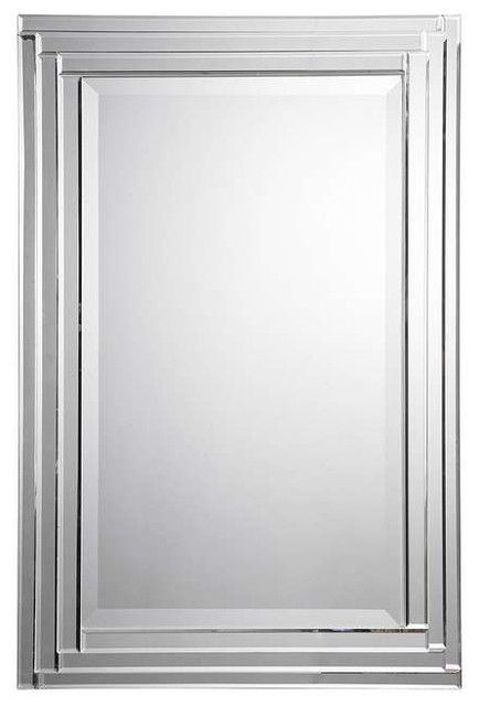Uttermost Frameless Beveled Mirror – Contemporary – Wall Mirrors – Regarding Square Frameless Beveled Wall Mirrors (View 13 of 15)