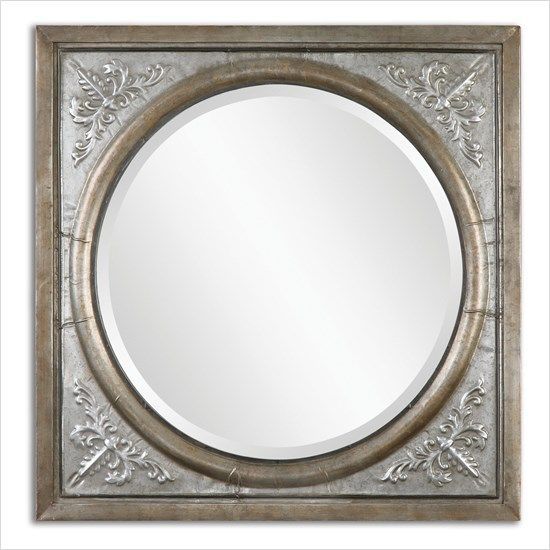 Uttermost Ireneus Burnished Silver Mirror – 13874 | The Simple Stores Regarding Metallic Silver Wall Mirrors (View 12 of 15)