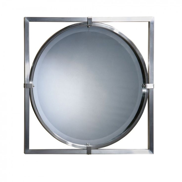 Uttermost Kagami Beveled Mirror In Brushed Nickel – 01053 B | Mirror In Brushed Nickel Wall Mirrors (View 7 of 15)