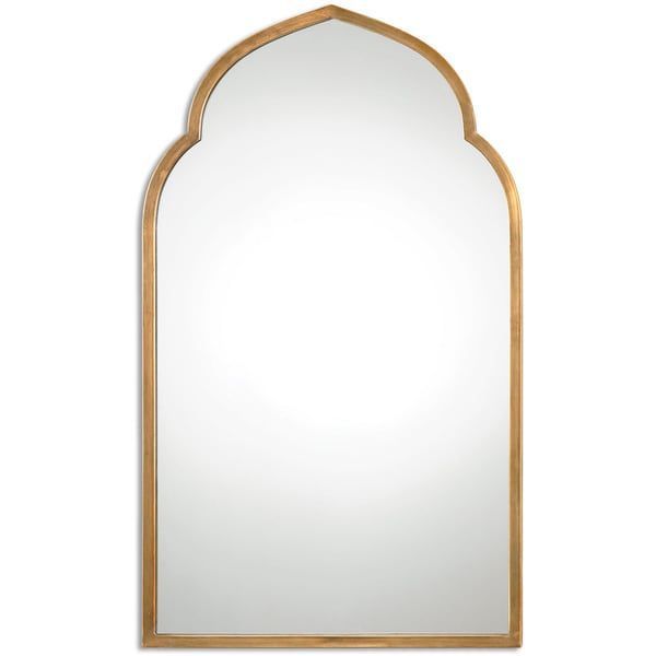 Uttermost Kenitra Gold Arch Decorative Wall Mirror – Antique Silver With Gold Arch Top Wall Mirrors (View 6 of 15)