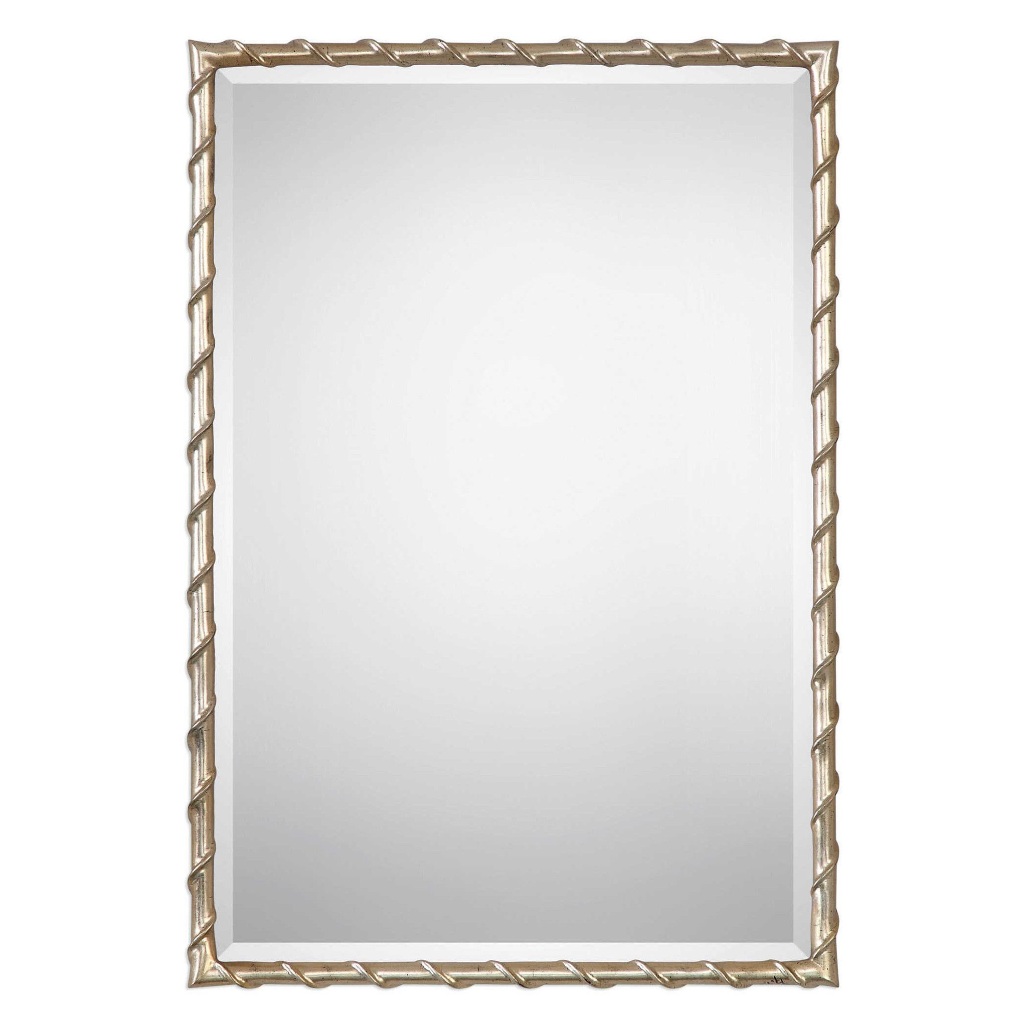 Uttermost Laden Silver Mirror | Mirror Wall, Framed Mirror Wall, Silver In Silver Metal Cut Edge Wall Mirrors (View 4 of 15)