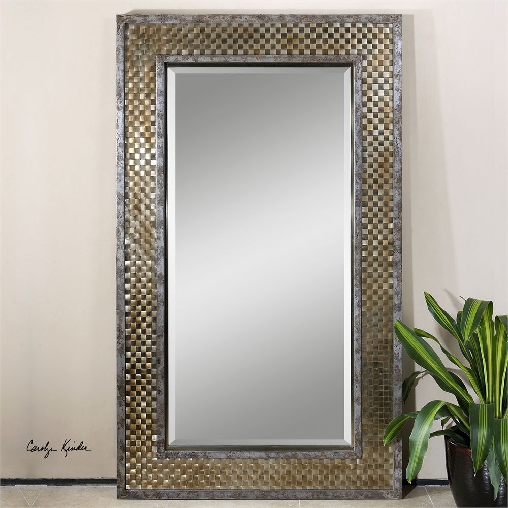 Uttermost Mondego Woven Nickel Mirror | Rectangular Mirror, Brushed Intended For Brushed Nickel Rectangular Wall Mirrors (View 4 of 15)