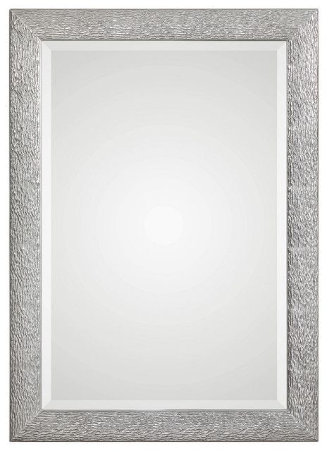 Uttermost Mossley Metallic Silver Mirror – Contemporary – Wall Mirrors Pertaining To Metallic Silver Wall Mirrors (View 8 of 15)