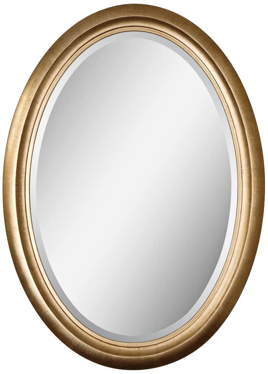 Uttermost Niles 42" High Gold Oval Wall Mirror – #X8336 | Lamps Plus With Regard To High Wall Mirrors (View 12 of 15)
