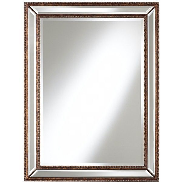Uttermost Palais Beaded 30" X 40" Bronze Wall Mirror (415 Bam) Liked On With Regard To Bronze Beaded Oval Cut Mirrors (View 14 of 15)