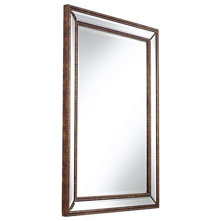 Uttermost Palais Bronze 30" X 40" Beaded Wall Mirror – #Y6594 | Lamps Intended For Bronze Beaded Oval Cut Mirrors (View 7 of 15)