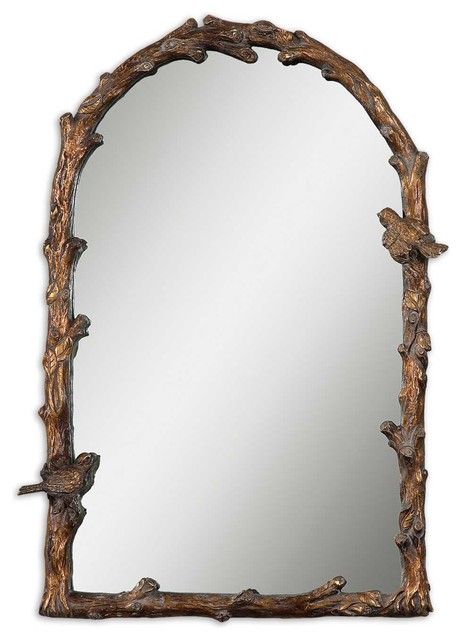Uttermost Paza Antique Gold Arch Mirror – Rustic – Wall Mirrors – With Gold Arch Top Wall Mirrors (View 11 of 15)