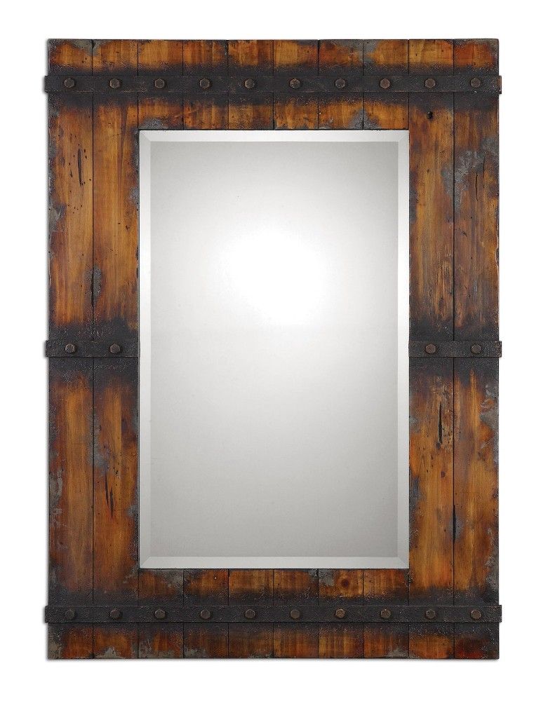 Uttermost Stockley Rustic Mahogany Mirror Within Mahogany Accent Wall Mirrors (View 3 of 15)