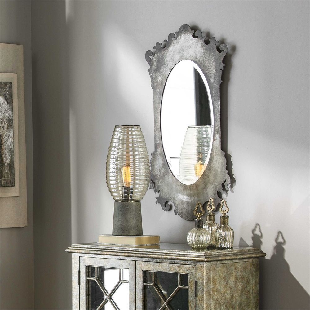 Uttermost Vitravo Oxidized Silver Oval Mirror | Oval Mirror, Silver Throughout Silver Oval Wall Mirrors (View 9 of 15)