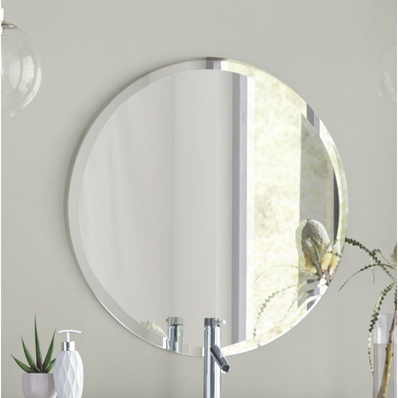 Valdosta Modern And Contemporary Beveled Frameless Bathroom / Vanity Within Frameless Tri Bevel Wall Mirrors (View 2 of 15)