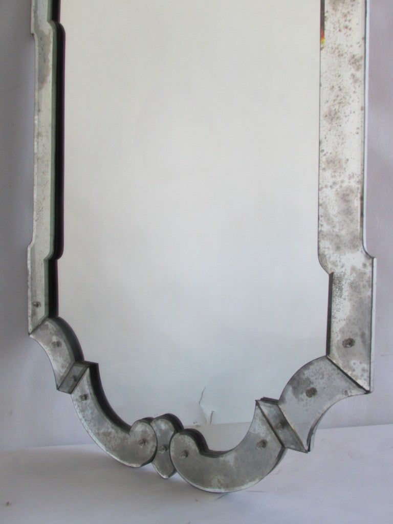 Venetian Scallop Edge Mirror At 1Stdibs Intended For Gold Scalloped Wall Mirrors (View 3 of 15)