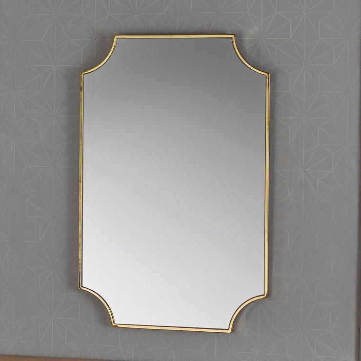 Verne Scalloped Corners Gold Steel Wall Mirror With Regard To Gold Scalloped Wall Mirrors (View 4 of 15)