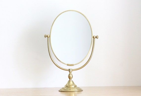 Vintage Brass Standing Vanity Mirror For Antique Brass Standing Mirrors (View 12 of 15)