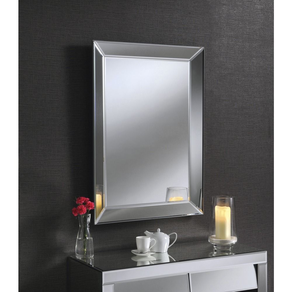 Wall Mirror: Carlyle Silver Wall Mirror Pertaining To Silver High Wall Mirrors (View 2 of 15)