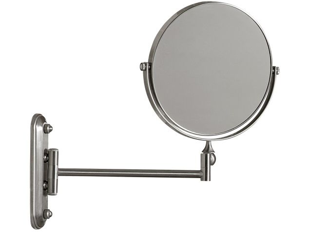 Wall Mounted Brushed Steel Cosmetic & Shaving Mirror | Corby Of Windsor In Drake Brushed Steel Wall Mirrors (View 14 of 15)