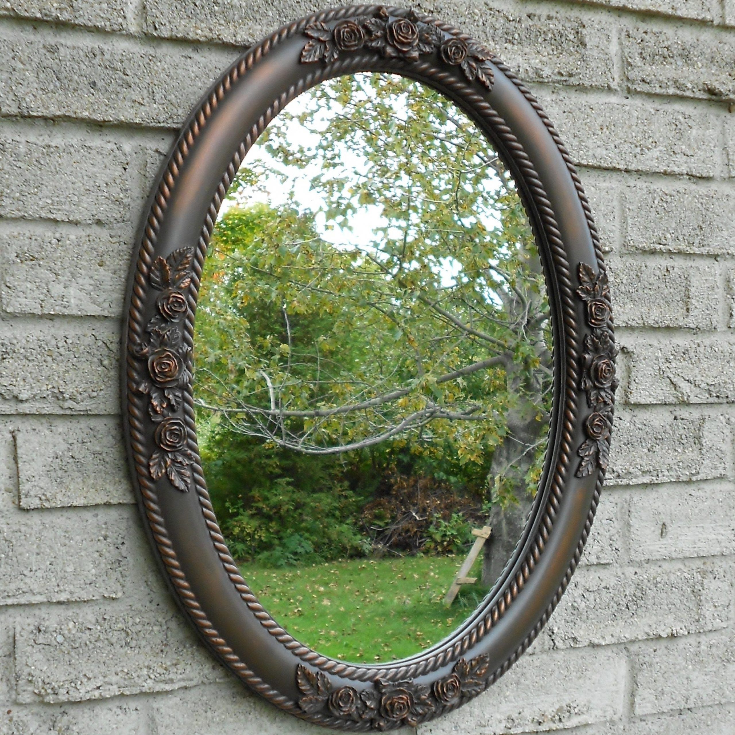 Wall Oval Mirror With Oil Rubbed Bronze Color Frame (View 15 of 15)