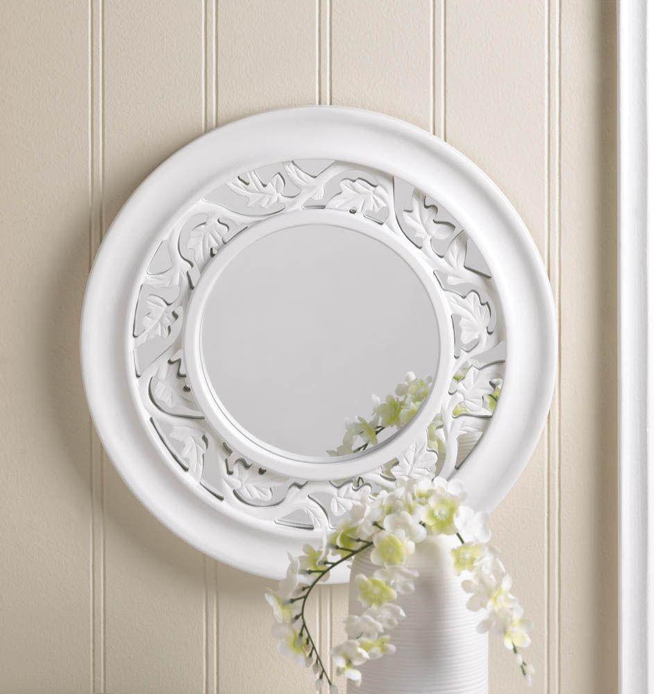 White Ivy Wall Mirror Wholesale At Koehler Home Decor Intended For White Wall Mirrors (Photo 1 of 15)