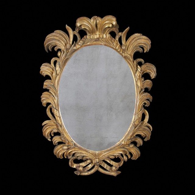William Iv Carved Gilt Wood Oval Mirror – Traditional – Wall Mirrors In Wooden Oval Wall Mirrors (View 13 of 15)
