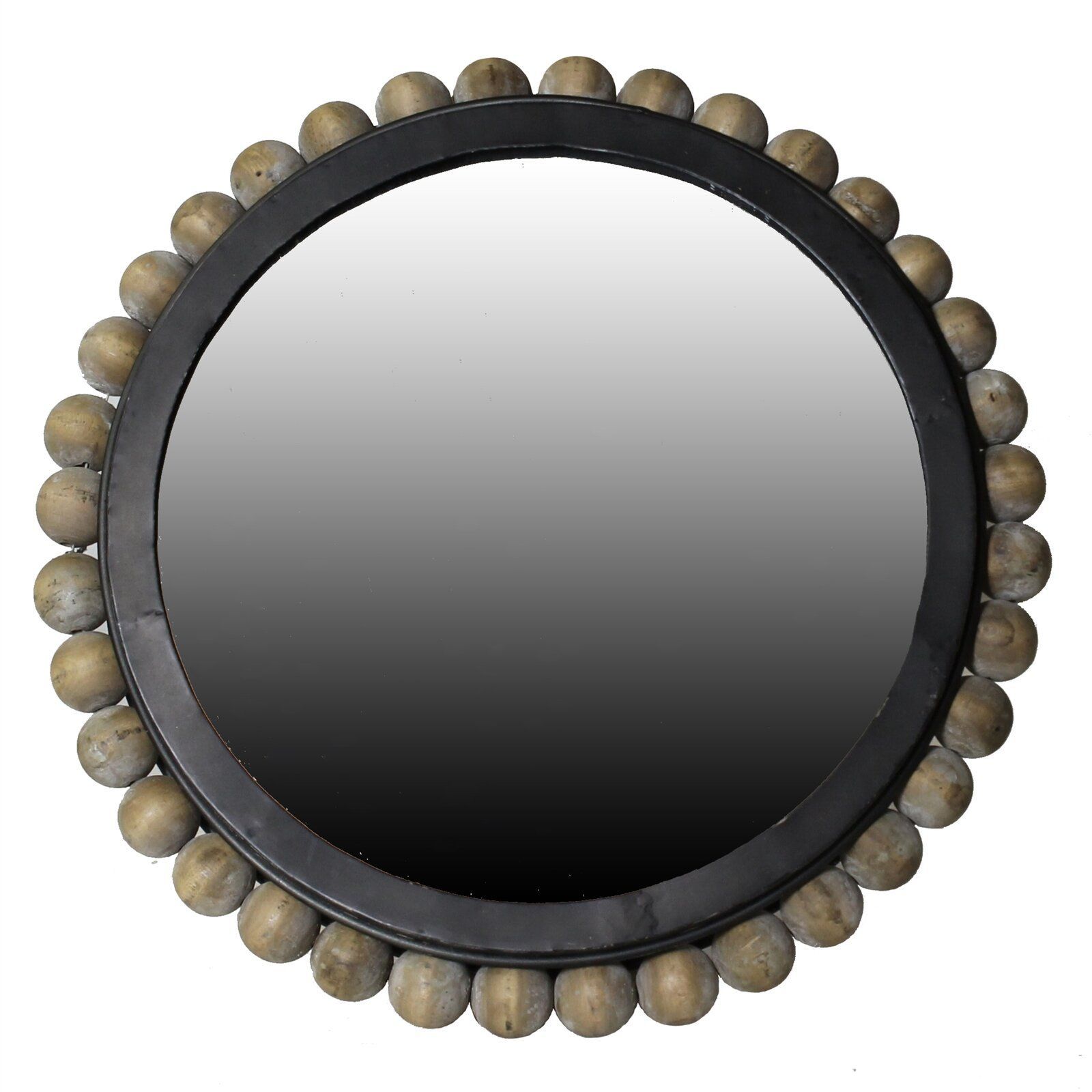 Williston Forge Bria Accent Mirror | Wayfair | Beaded Mirror, Round In Round Beaded Trim Wall Mirrors (View 8 of 15)