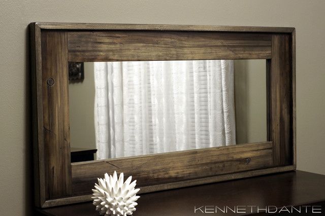 Wood Framed Mirrors – Rustic – Milwaukee  Kennethdante Woodworks In Rustic Wood Wall Mirrors (View 13 of 15)