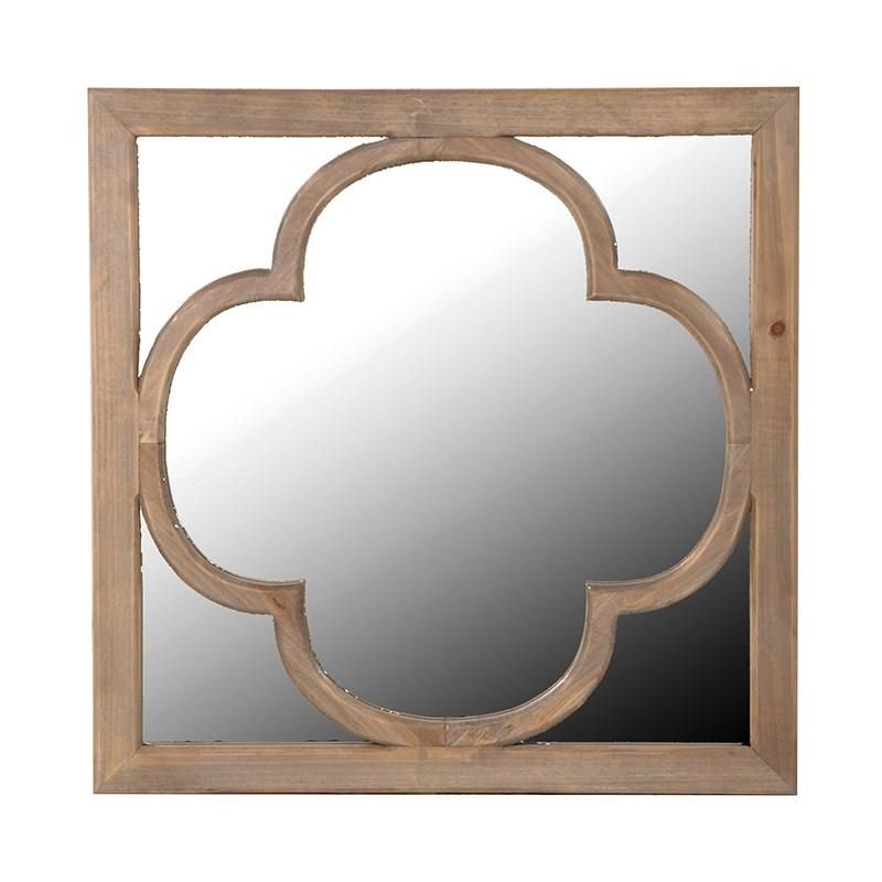 Wooden Square Geometric Wall Mirror | Mulberry Moon Regarding Geometric Wall Mirrors (View 4 of 15)