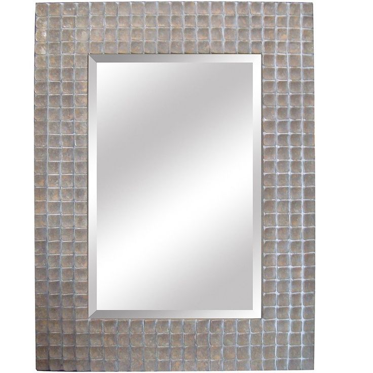 Yosemite Home Decor Ym120S Silver Framed Bathroom Mirror | Decorating Within Silver Metal Cut Edge Wall Mirrors (View 3 of 15)