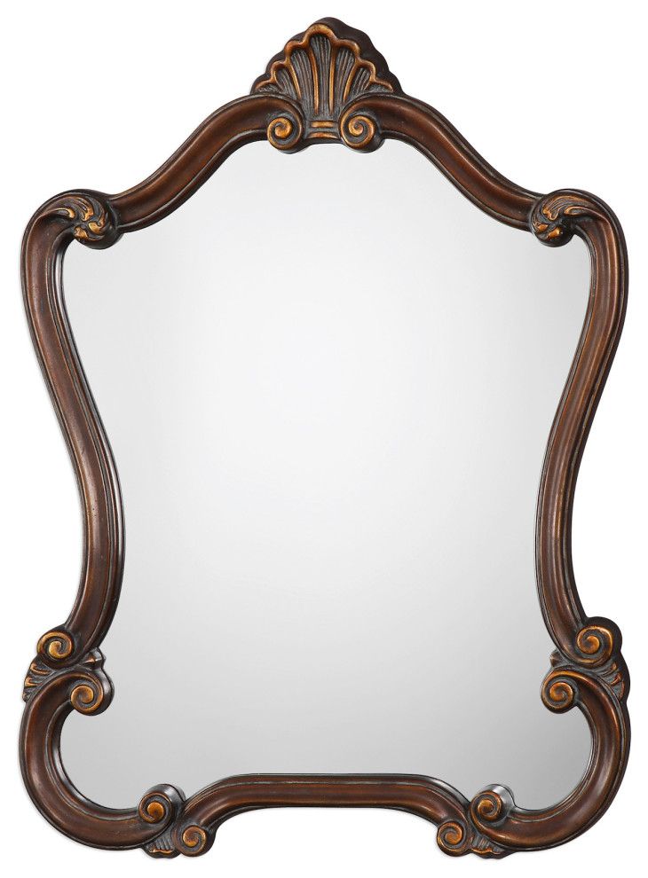 Zinc Decor Renata Bronze Arch Wall Mirror – Victorian – Wall Mirrors Within Distressed Bronze Wall Mirrors (View 11 of 15)