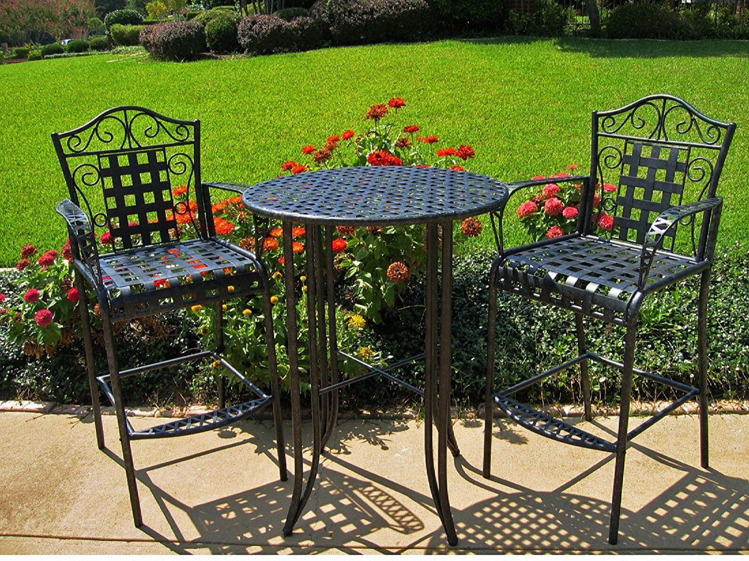 3 Piece Bar Height Patio Bistro Sets For The Outdoors – Reviews Regarding 3 Piece Patio Bistro Sets (View 8 of 15)