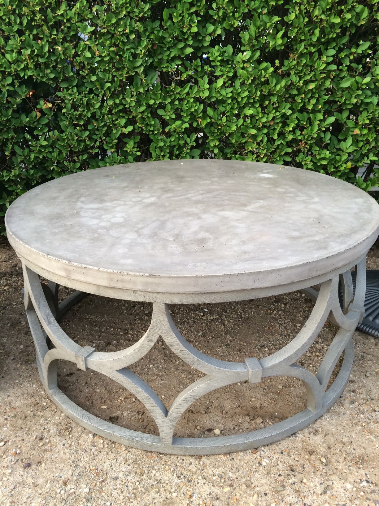 [34+] Concrete Round Coffee Table Outdoor With Regard To Gray Wood Outdoor Nesting Coffee Tables (View 13 of 15)