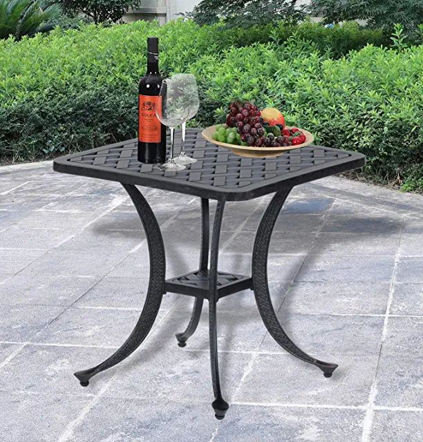 Amazon: Black And White Tile Outdoor Table In 2020 | Outdoor End For Black Iron Outdoor Accent Tables (View 12 of 15)