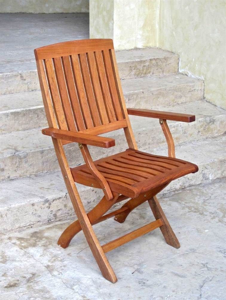 Balau Wood Folding Patio Chair – Set Of 2 – Walmart – Walmart With Wood Outdoor Armchair Sets (View 9 of 15)