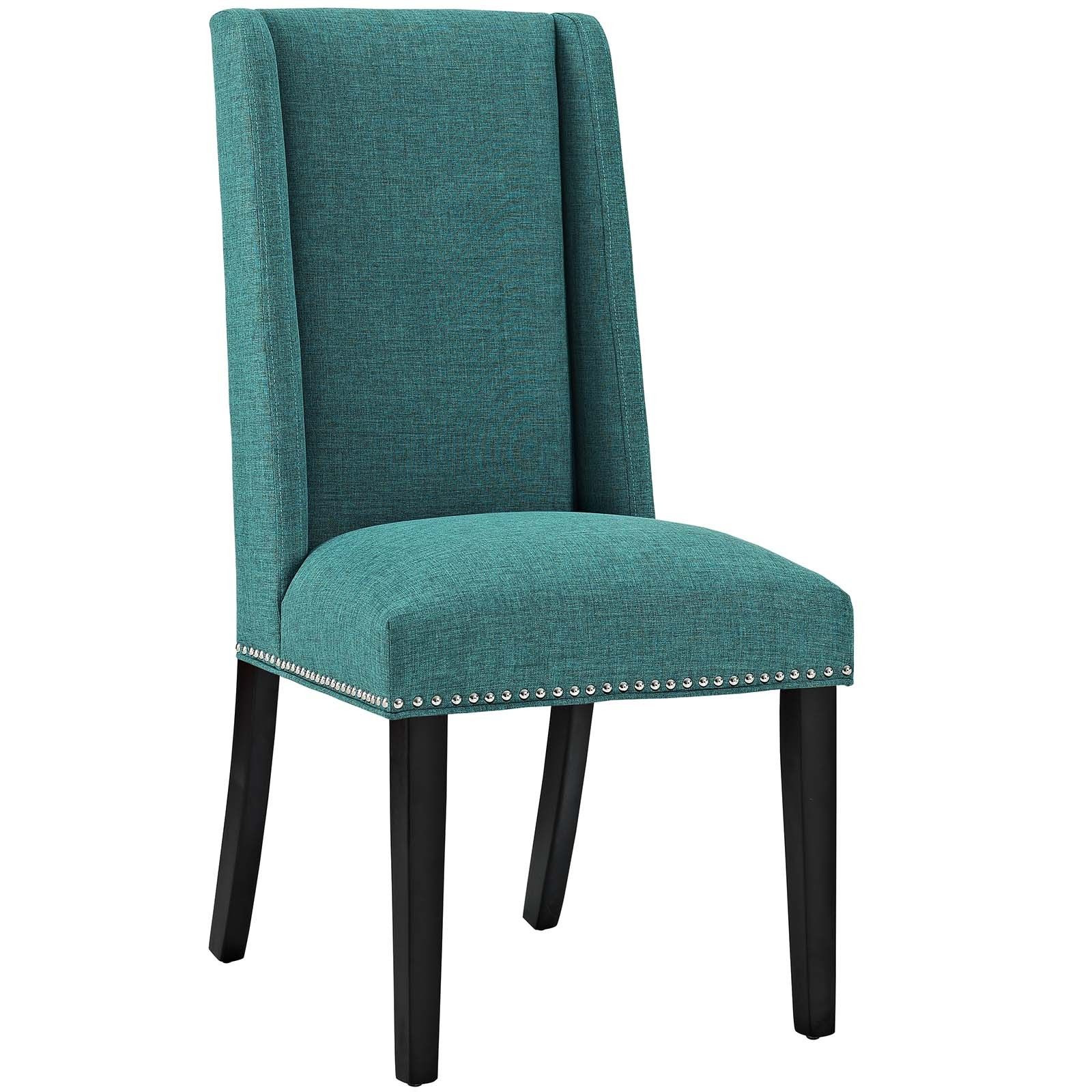 Baron Teal Dining Chair Fabric Set Of 4 Eei 3503 Tea – 1Stopbedrooms (View 2 of 15)