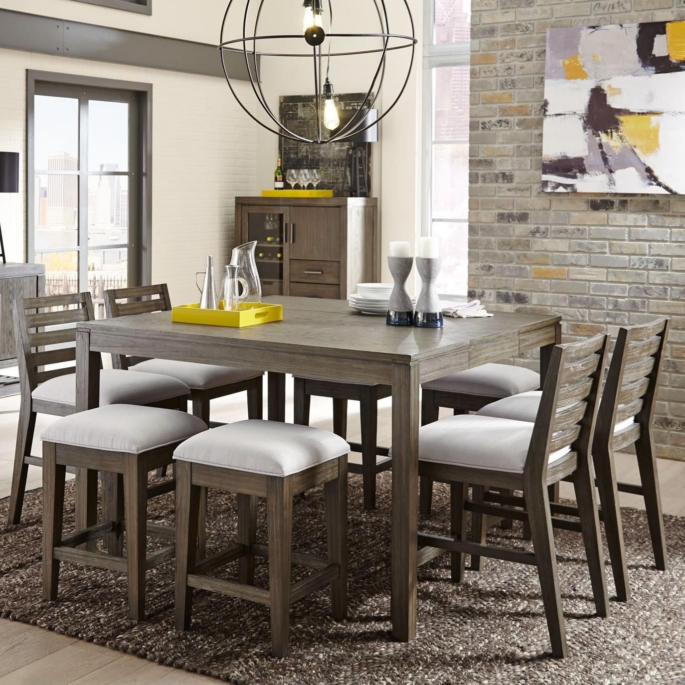 Belfort Select District 9 Piece Counter Height Dining Set | Belfort Inside 9 Piece Oval Dining Sets (View 12 of 15)