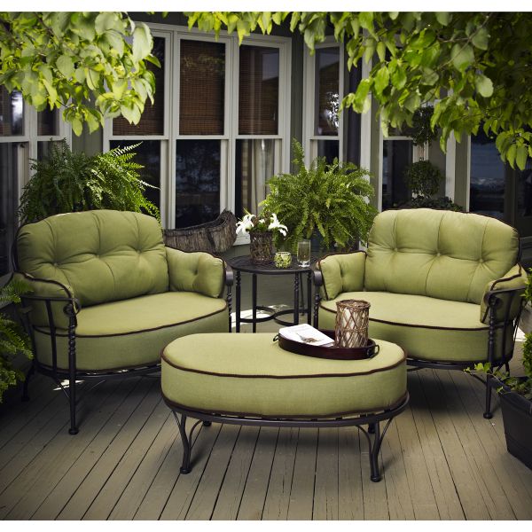 Blogs :: American Manufactured Wrought Iron Patio Furniture – Ideas Intended For Green Outdoor Seating Patio Sets (View 14 of 15)