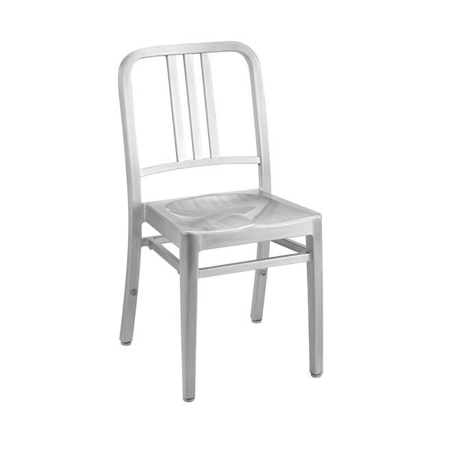 Brushed Aluminum Stackable Navy Chair|Aluminum Navy Chairs And In Brushed Aluminum Outdoor Armchair Sets (View 9 of 15)