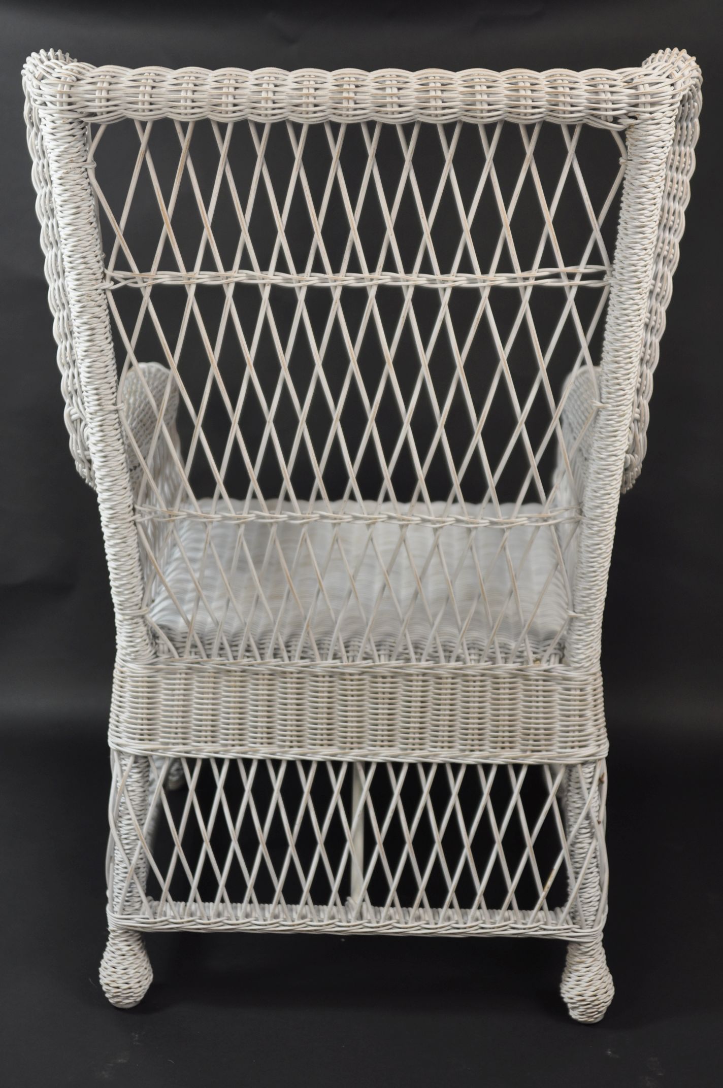 Capers White Rattan Outdoor Arm Chair – Mecox Gardens Throughout White Fabric Outdoor Wicker Armchairs (View 6 of 15)