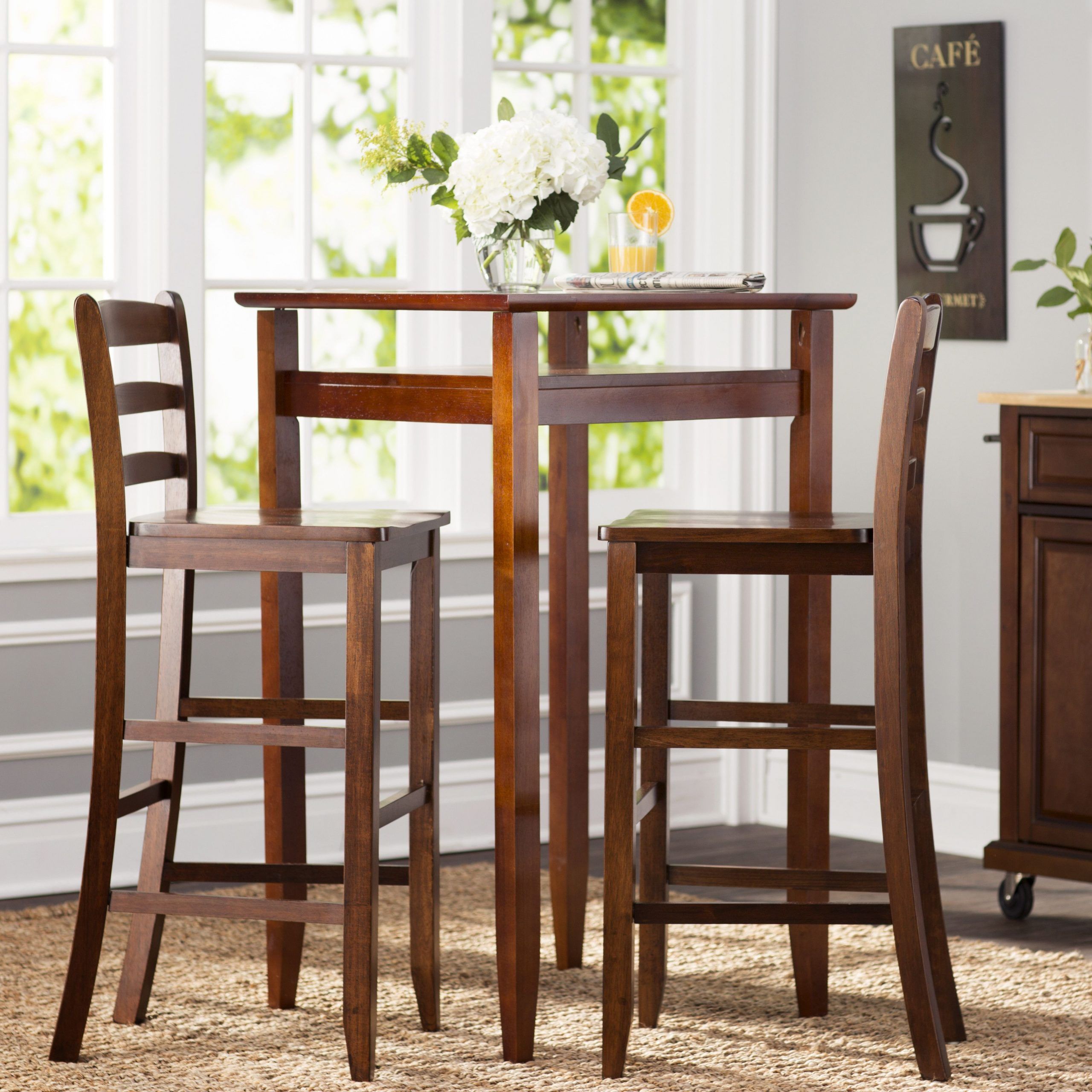 Charlton Home Halo 3 Piece Pub Table Set | Pub Table Sets, Bar Table Pertaining To 3 Piece Bistro Dining Sets (View 6 of 15)