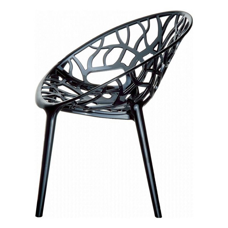 Compamia Isp052 Tbl Crystal Polycarbonate Modern Dining Chair Regarding Black Outdoor Dining Modern Chairs Sets (View 9 of 15)