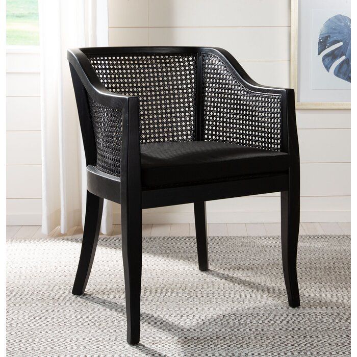 Corrigan Studio Bostic Upholstered Dining Chair & Reviews | Wayfair With Black Weave Outdoor Modern Dining Chairs Sets (View 7 of 15)