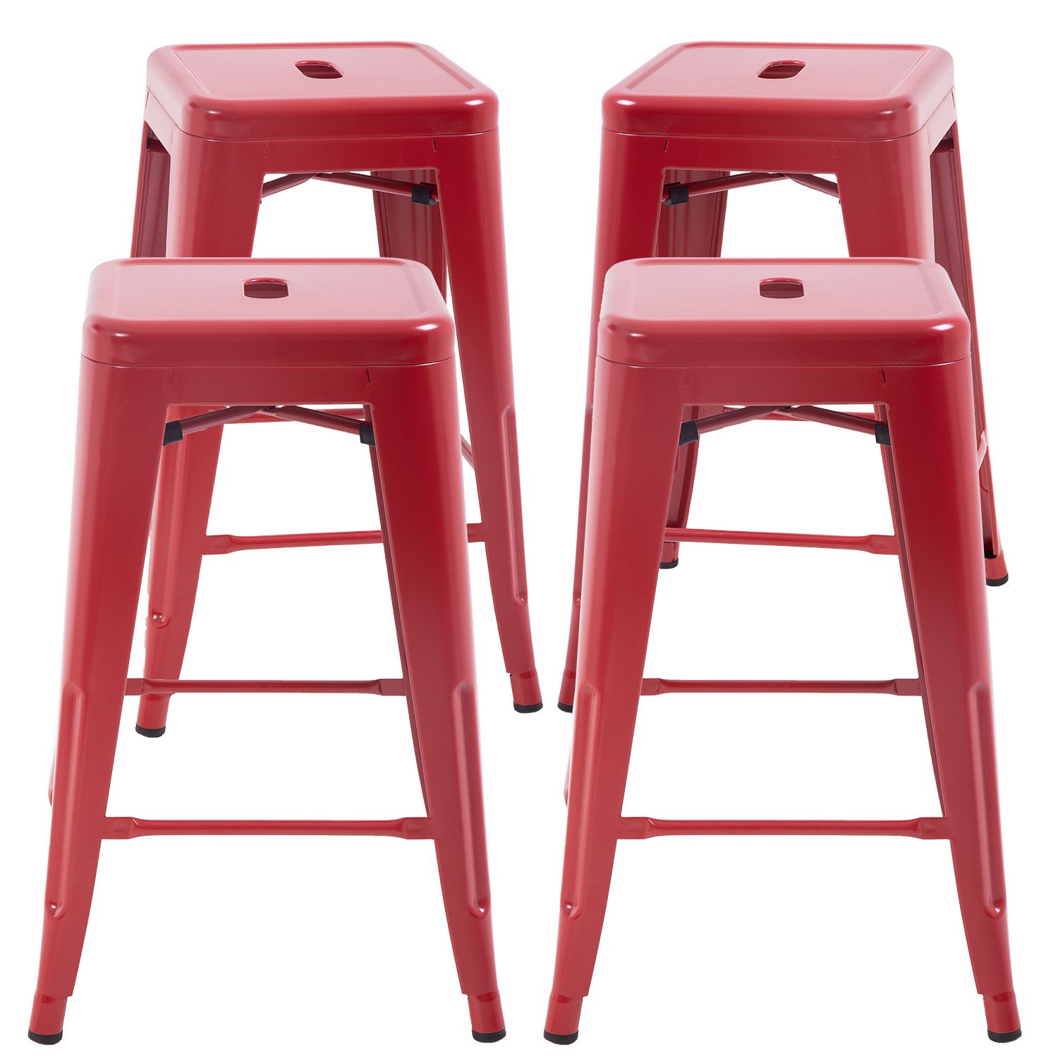 Counter Height Bar Stools Set Of 4 Metal Bar Stools 24 Inches Kitchen Pertaining To Bar Tables With 4 Counter Stools (View 13 of 15)