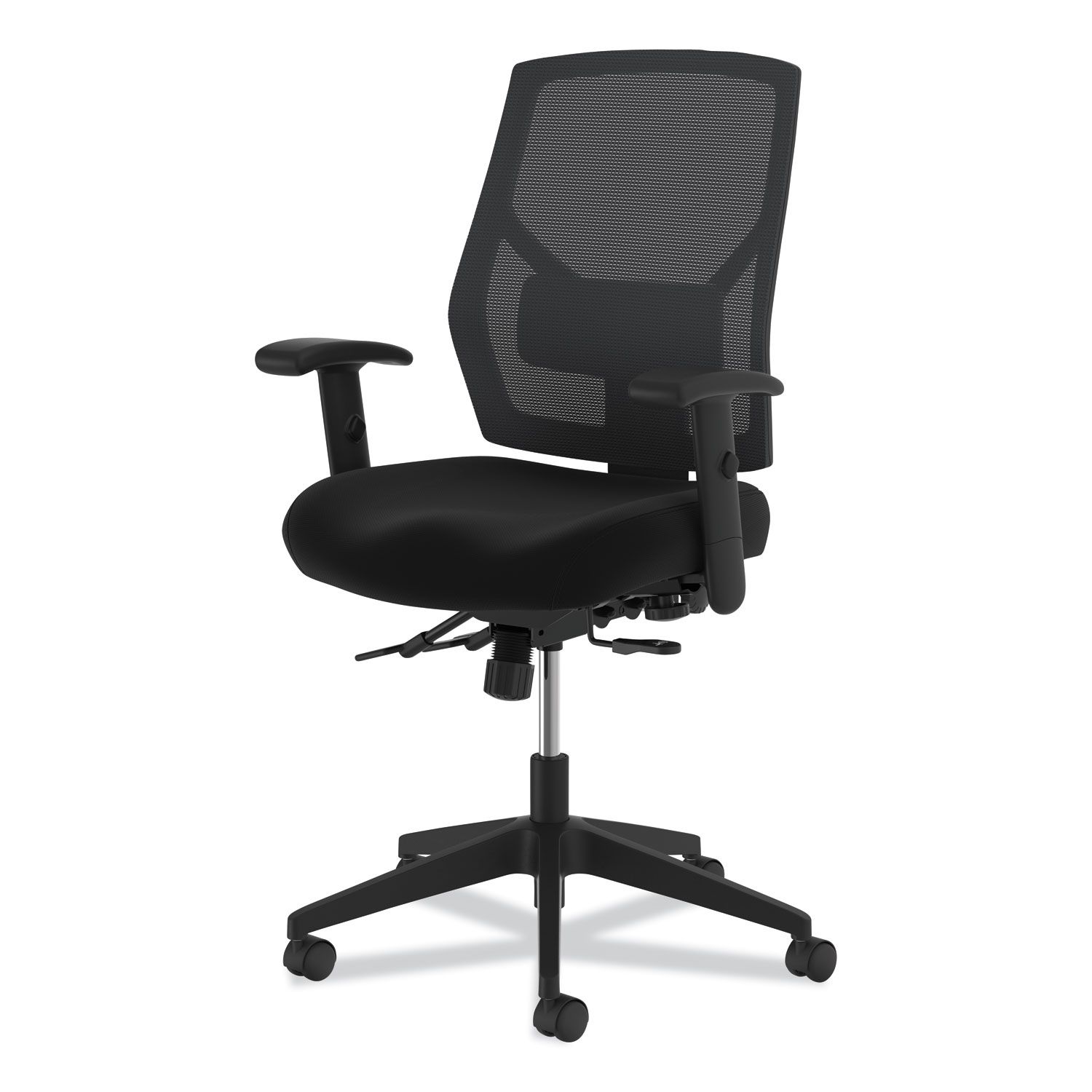 Crio High Back Task Chair With Asynchronous Control, Supports Up To 250 In Charcoal Black Outdoor Highback Armchairs (View 8 of 15)