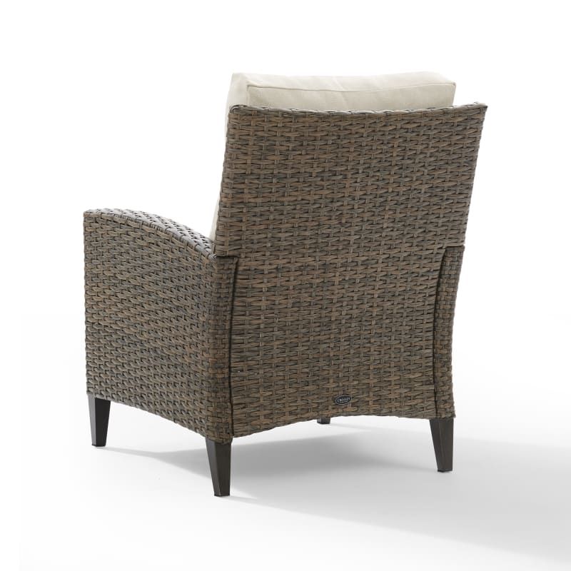 Crosley Furniture – Rockport Outdoor Wicker High Back Armchair For Fabric Outdoor Wicker Armchairs (View 11 of 15)