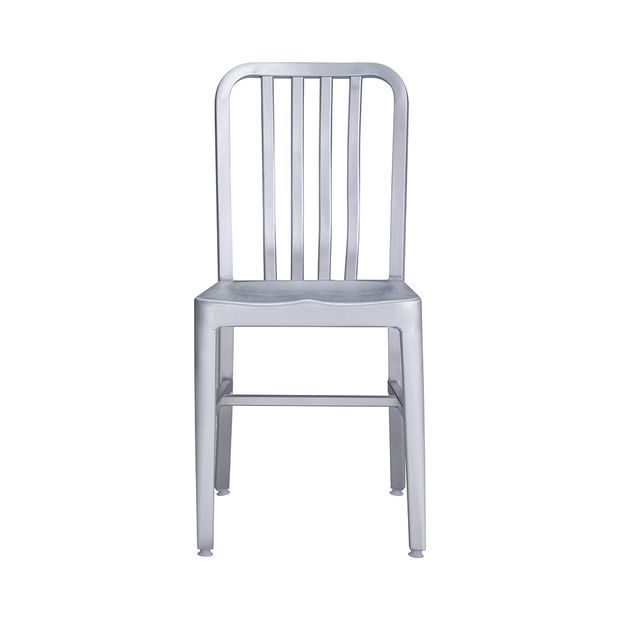 Elm Street Brushed Aluminum Dining Chair – Set Of 2 | Patio Dining Within Brushed Aluminum Outdoor Armchair Sets (View 10 of 15)