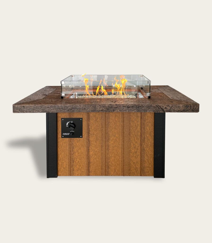 Fire Pit Table W/Mitre Edge – Mosaic Furniture Intended For Beige Mosaic Round Outdoor Accent Tables (View 15 of 15)
