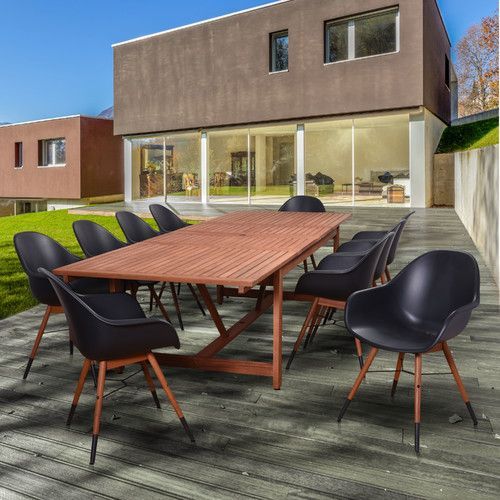 Found It At Allmodern – Malden Extendable 11 Piece Dining Set | Patio In 11 Piece Extendable Patio Dining Sets (View 5 of 15)